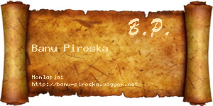 Banu Piroska névjegykártya